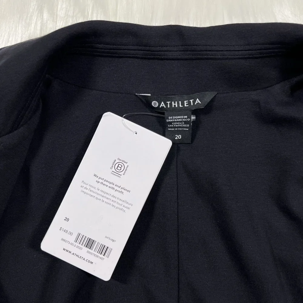 Athleta Women's‎ Plus Size 20 Black Open Front Eastbound Blazer Jacket